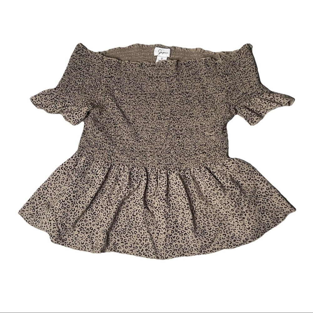 Japra Smocked Ruffle Top Cheetah S Romantic Coquette Chic Date Night Feminine